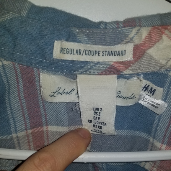 H&M Flanel in Light Blue and Pink - Picture 2 of 2